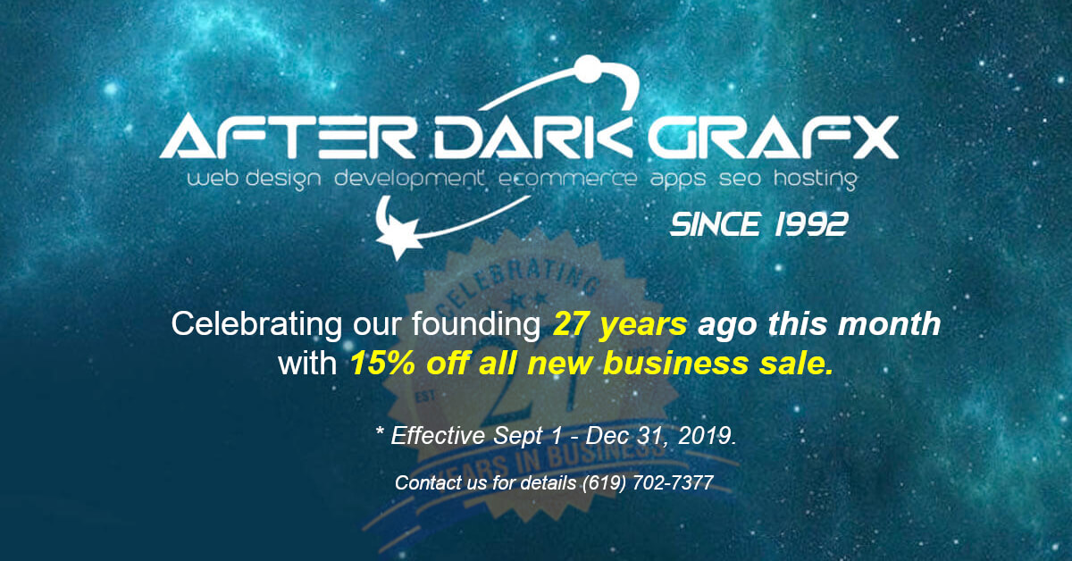 Website Design Company San Diego Over 25 Years - After Dark Grafx