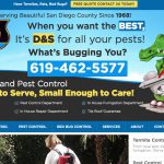 D and S Termite Pest Control Website Design San Diego