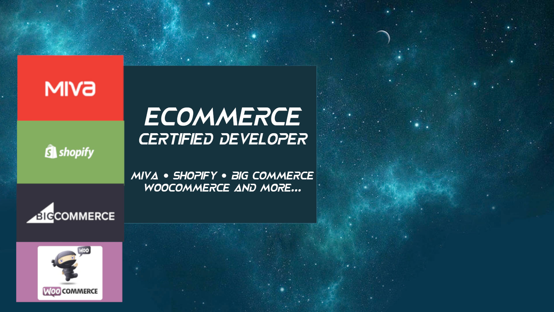 Ecommerce Developer Miva Shopify Big Commerce