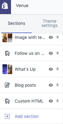 Add Section to Shopify Theme