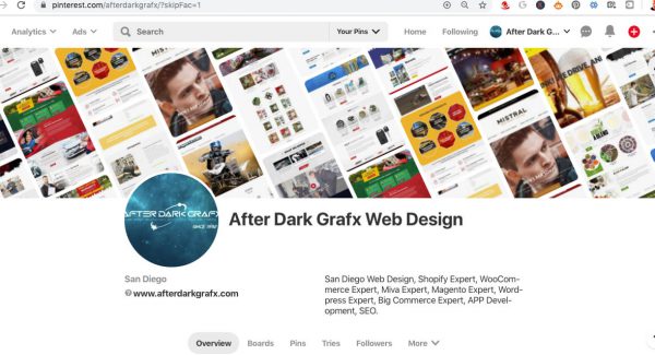 After Dark Grafx on Pinterest San Diego Website Design