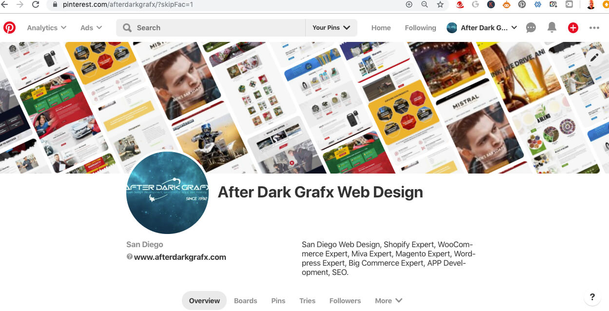 After Dark Grafx on Pinterest San Diego Website Design