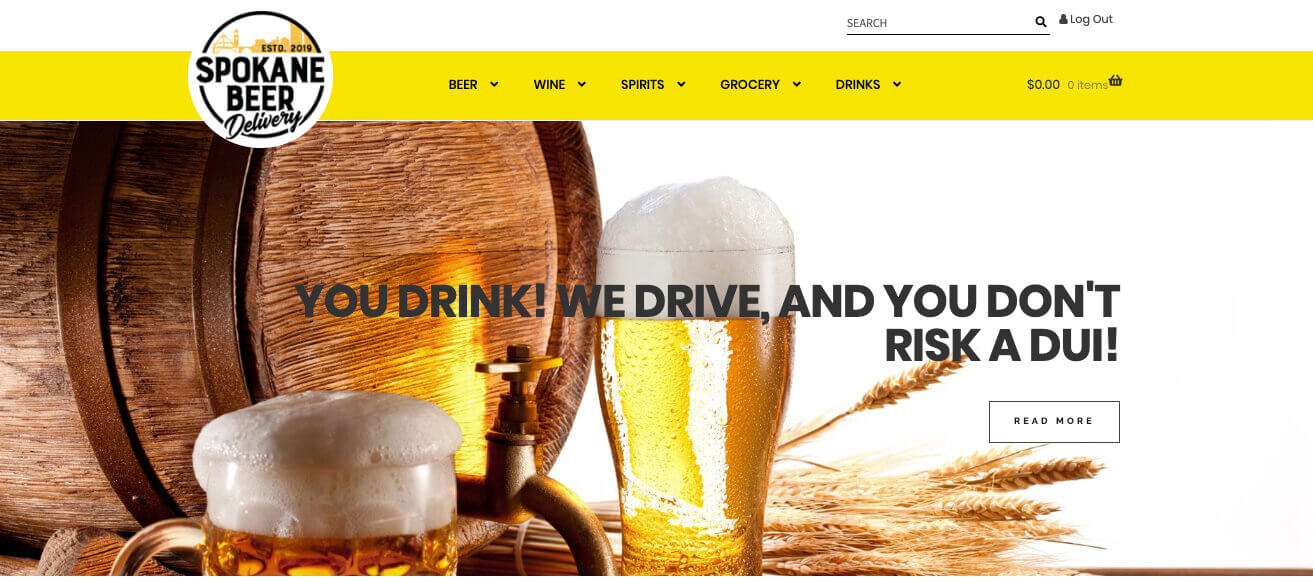 Wordpress Web Design San Diego Spokane Beer Deliver WooCommerce