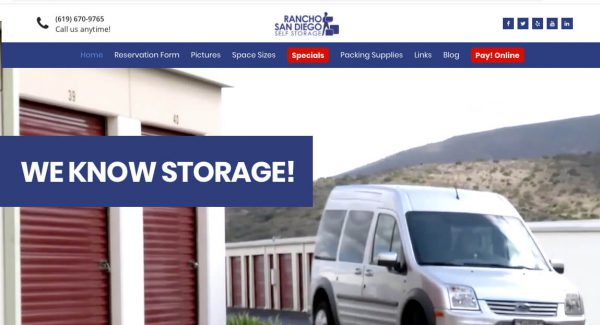 Rancho San Diego Self Storage in Spring Valley Home Page