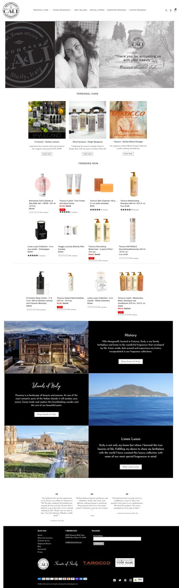 Calicosmetics.com - Shopify Website by After Dark Grafx