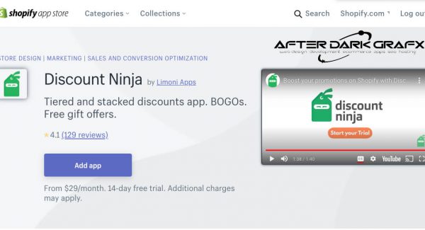 Shopify App Add Discount with Free Shipping App After Dark Grafx Review Discount Ninja