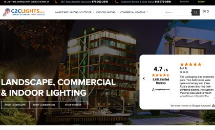 c2clights.com - Website Design WooCommerce Development by AfterDarkGrafx.com.