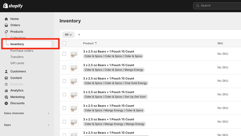 Shopify Inventory Location - Where is the Inventory Link in Shopify for Products - AfterDarkGrafx.com