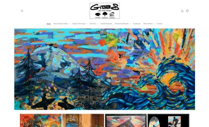 Nathan Gibbs Art Website Design Shopify by After Dark Grafx